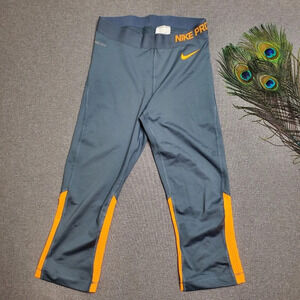 Nike Pro Orange/Gray Capri Leggings